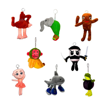 [GD] Small Brainrot character shaped keychain plush, assorted
