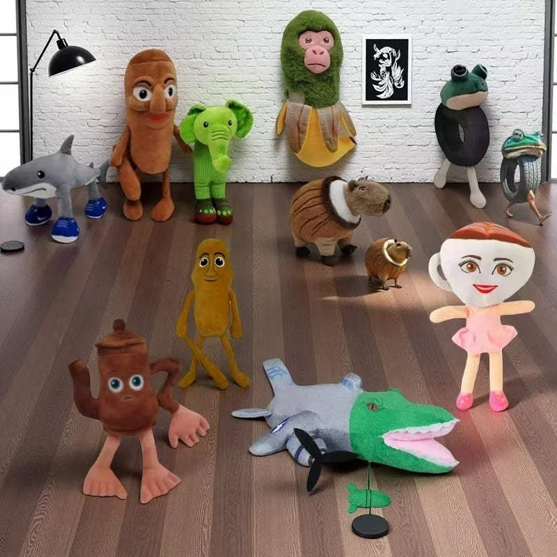 New Arrival  Plush Pillow Toys Italian Brainrot Tralalero Tralala Tung Tung Tung Sahur Stuffed Doll  Decorative Throw Pillow