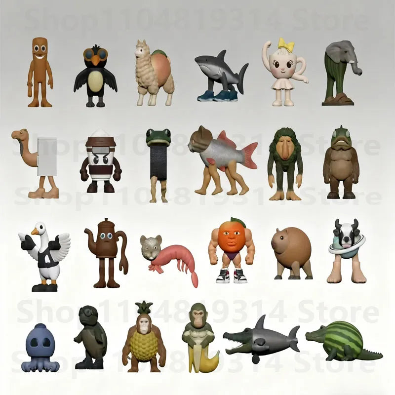 /24pcs Italiano Brainrot Tung Tung Sahur Figura TralaleroTralala Bombardino Crocodilo Shimpanzini Bananini Figuras Presente BoxToys!