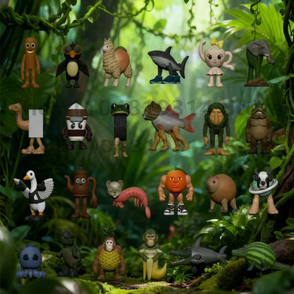 /24pcs Italiano Brainrot Tung Tung Sahur Figura TralaleroTralala Bombardino Crocodilo Shimpanzini Bananini Figuras Presente BoxToys!