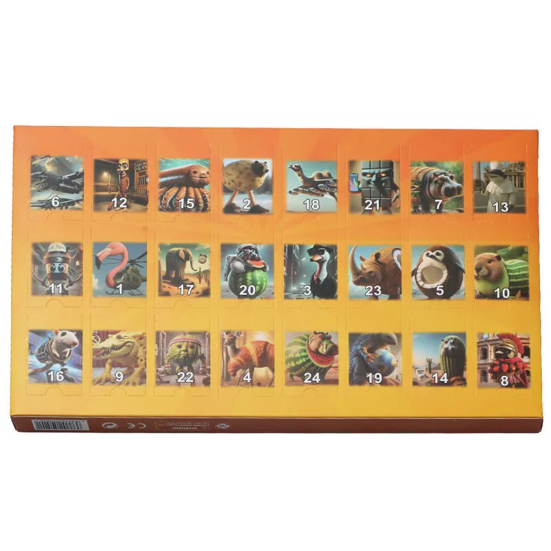 24 pçs/set Italian Brainrot Figuras Calendário do Advento de Natal Presentes Tralalero Tralala Tungtungtung Modelo Brinquedos Calendário de Contagem Regressiva