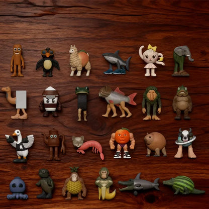 /24pcs Italiano Brainrot Tung Tung Sahur Figura TralaleroTralala Bombardino Crocodilo Shimpanzini Bananini Figuras Presente BoxToys!