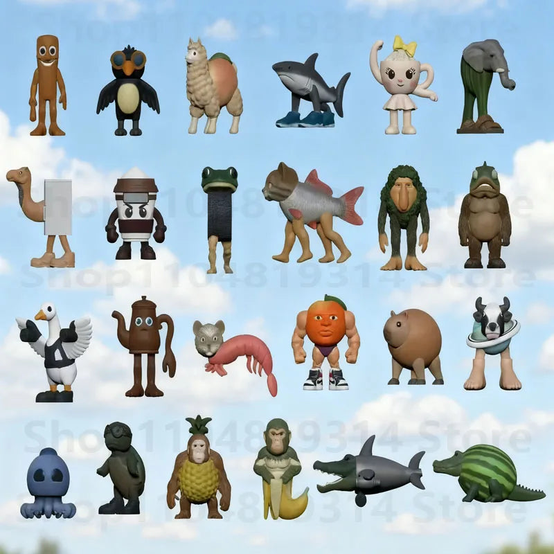 /24pcs Italiano Brainrot Tung Tung Sahur Figura TralaleroTralala Bombardino Crocodilo Shimpanzini Bananini Figuras Presente BoxToys!