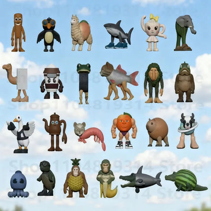 /24pcs Italiano Brainrot Tung Tung Sahur Figura TralaleroTralala Bombardino Crocodilo Shimpanzini Bananini Figuras Presente BoxToys!